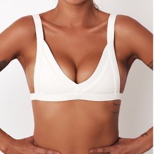 Fae Swim Lais Top in Ivory